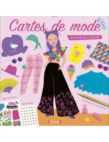 Cartes de mode fluo à gratter et à...